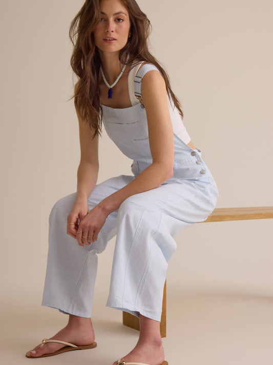 Sawyer Striped Barrel Overalls