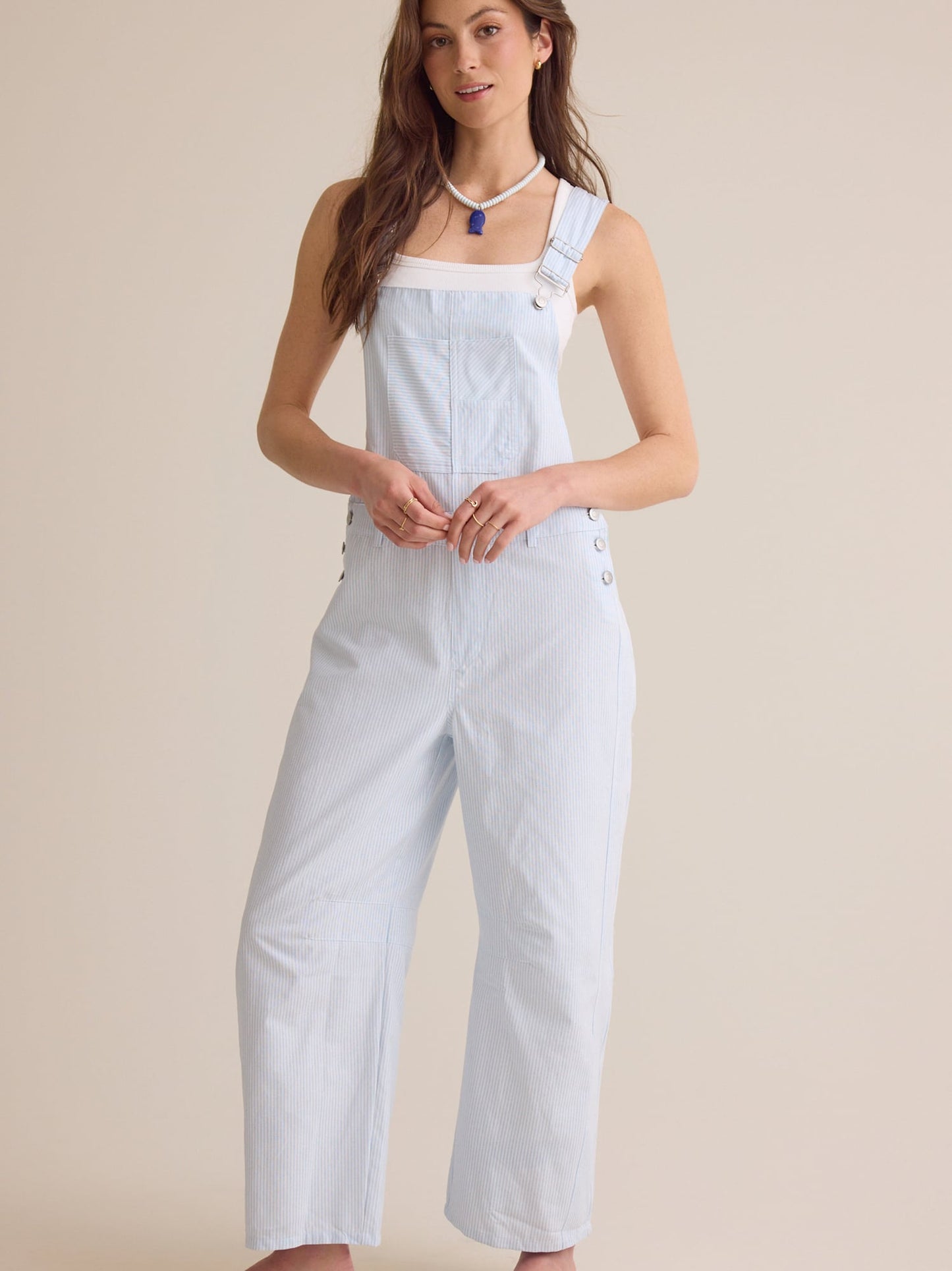 Sawyer Striped Barrel Overalls