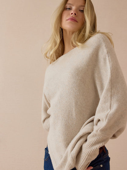 Ada Asymmetrical Poncho Sweater
